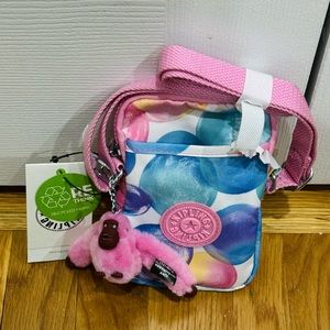 NWT KIPLING TALLY PHONE CROSSBODY IN BUBBLY ROSE